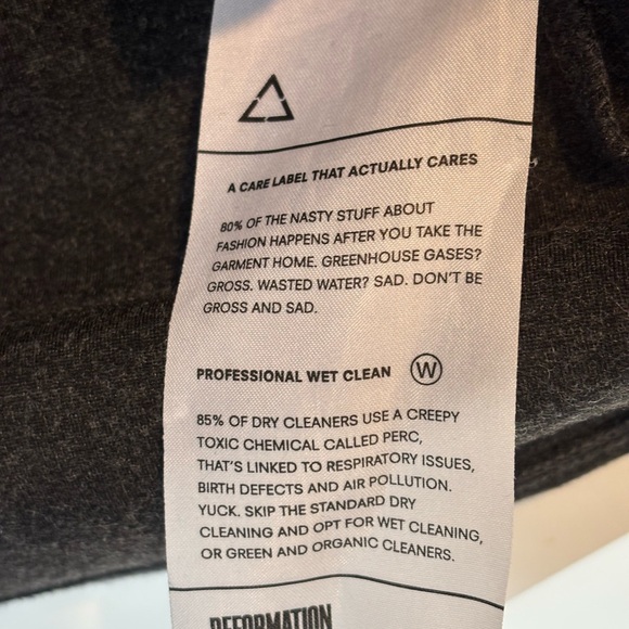 Reformation Gray Long Sleeve Dress Large - Picture 3 of 5